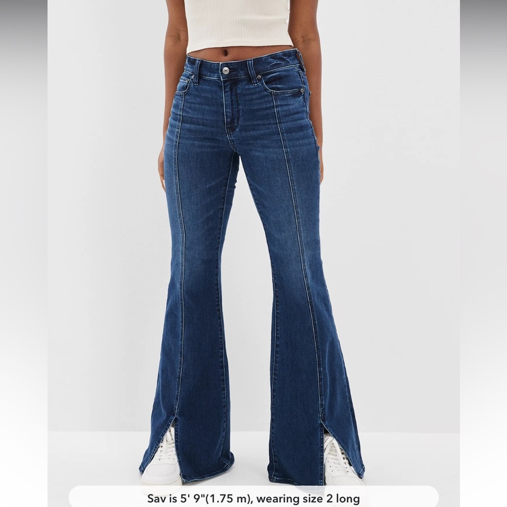 Dark Wash Flare Jeans | American Eagle